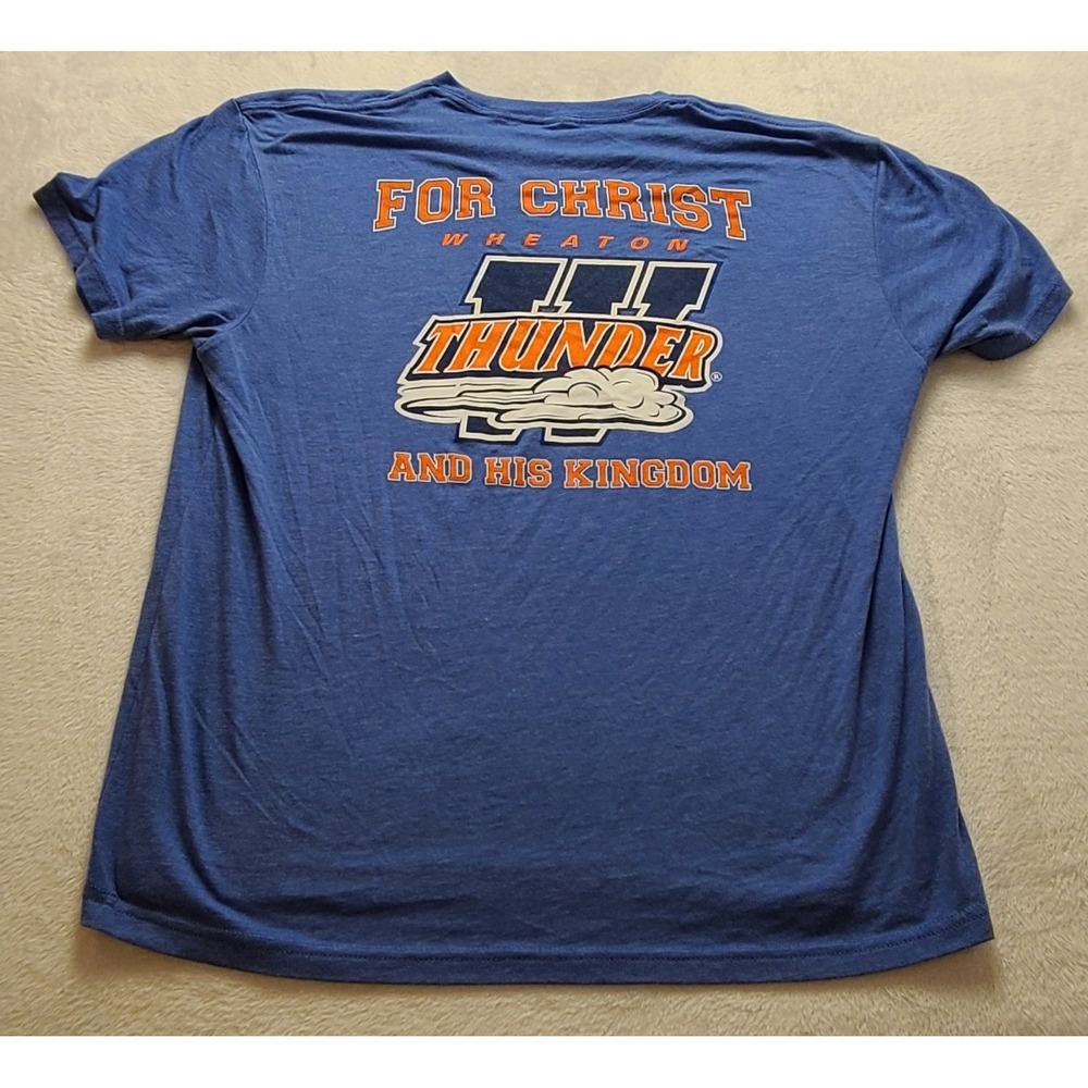 Jesus Christ Philippians 1:21 Wrestling Graphic Tee Blue Heather Men's Shirt XL - Picture 2 of 11